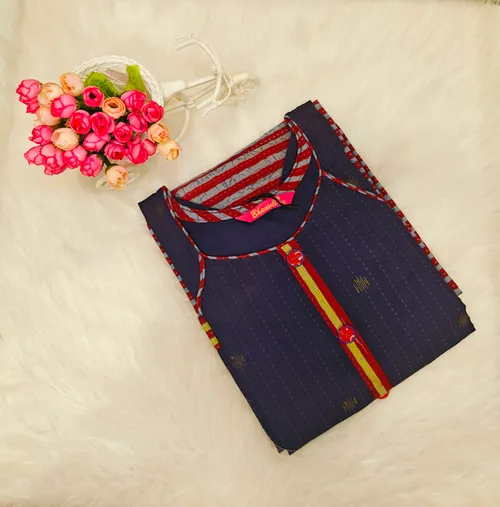 NAVY BLUE WITH RED PATIYALA SP12